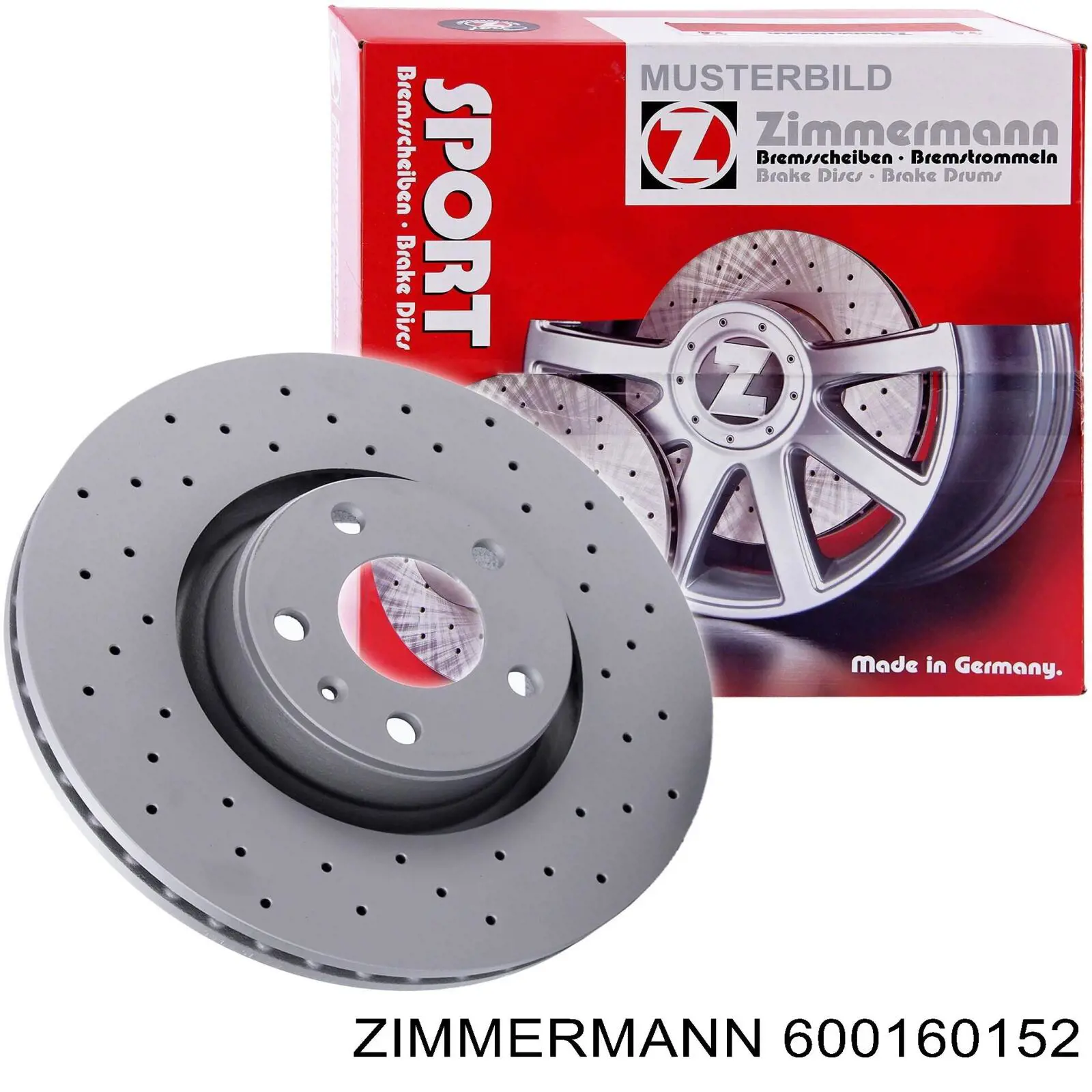 600.1601.52 Zimmermann диск тормозной передний
