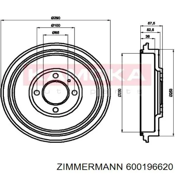 Задний барабан Zimmermann 600196620