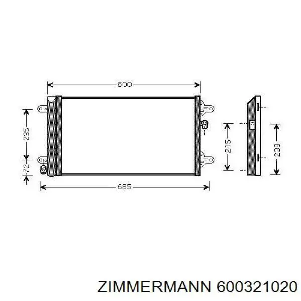Задний тормозной диск Zimmermann 600321020 цена, от 28.31 USD