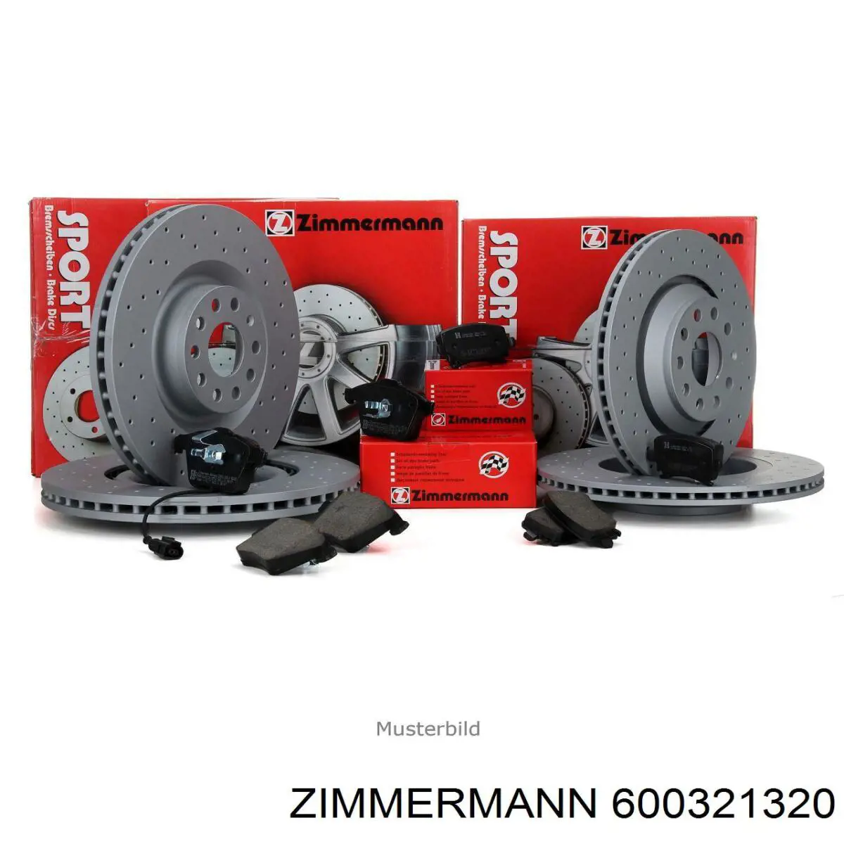 Купить 600321320 Zimmermann Диск тормозной задний