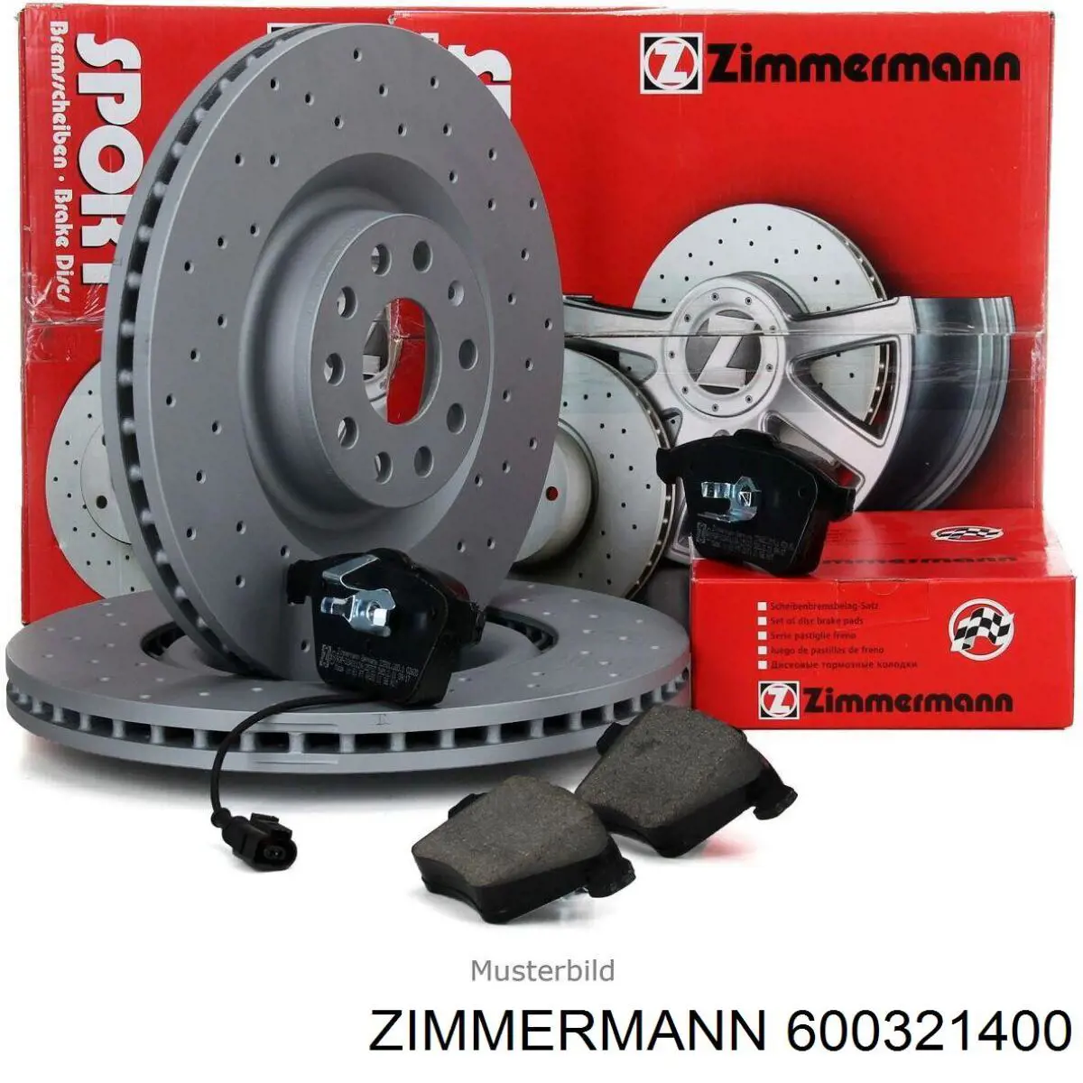 600321400 Zimmermann диск тормозной передний
