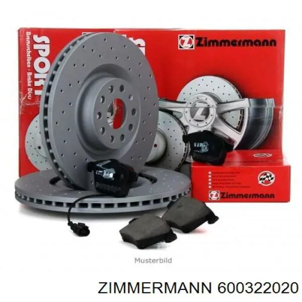 Задний дисковый тормоз Zimmermann 600322020