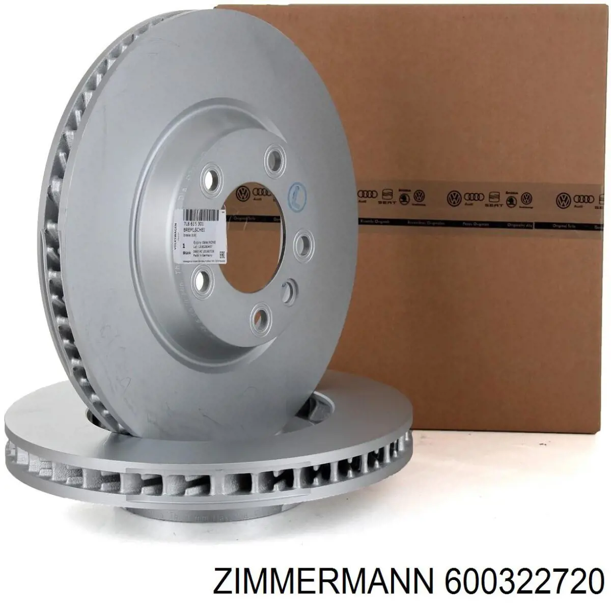 Передние тормозные диски 600322720 Zimmermann