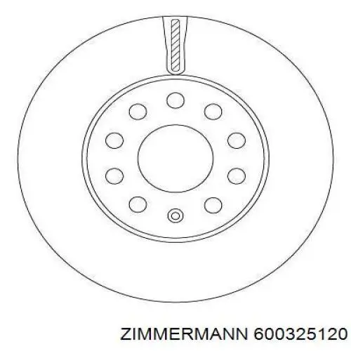 Купить 600325120 Zimmermann Ротор тормозной