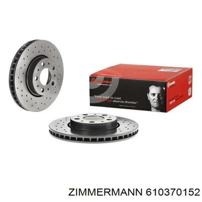Передние тормозные диски 610370152 Zimmermann