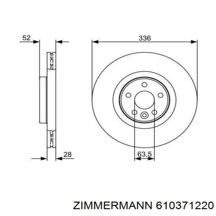 Купить 610371220 Zimmermann Ротор тормозной