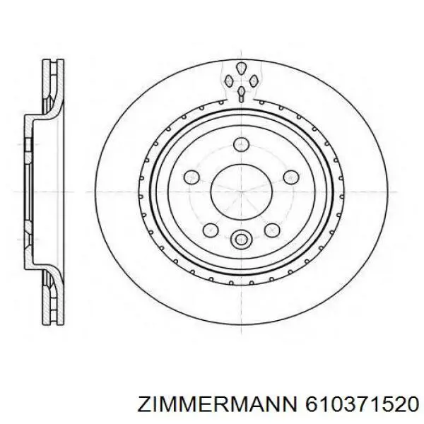 Тормозные диски 610371520 Zimmermann