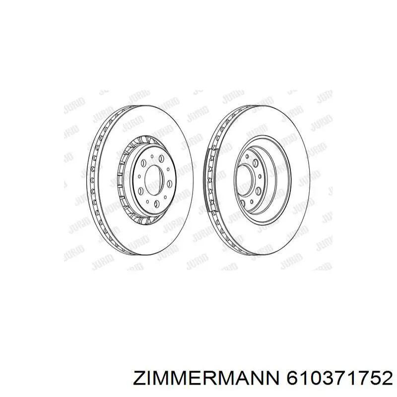 Купить 610371752 Zimmermann Ротор тормозной