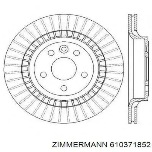 Купить 610371852 Zimmermann Диск тормозной задний
