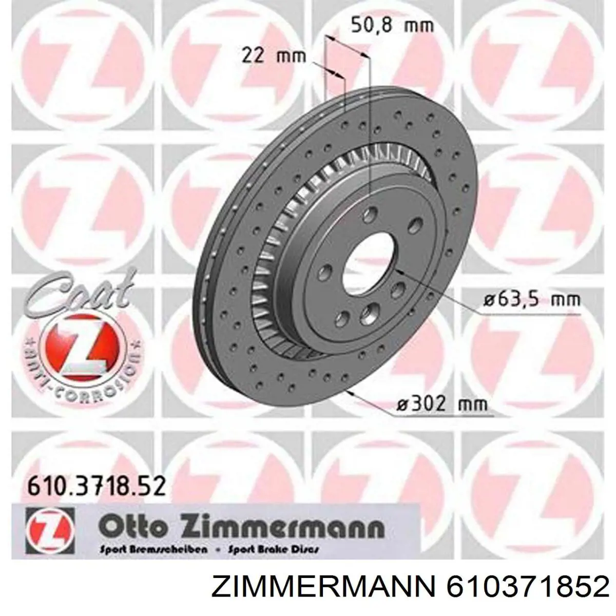 Задний тормозной диск Zimmermann 610371852 цена, от 99.94 USD