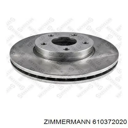 Передние тормозные диски 610372020 Zimmermann
