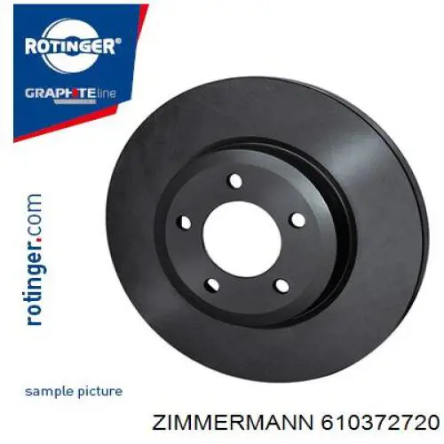 Задний тормозной диск Zimmermann 610372720 цена, от 59.45 USD
