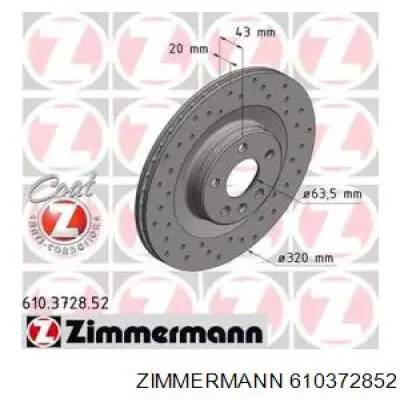 Тормозные диски 610372852 Zimmermann