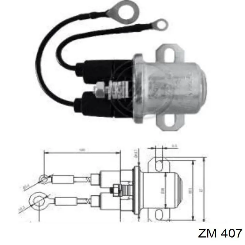 407 ZM relê retrator do motor de arranco