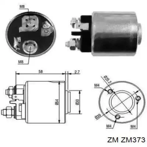ZM373 ZM relê retrator do motor de arranco