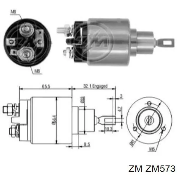 Compre ZM573 ZM Relê retrator do motor de arranco