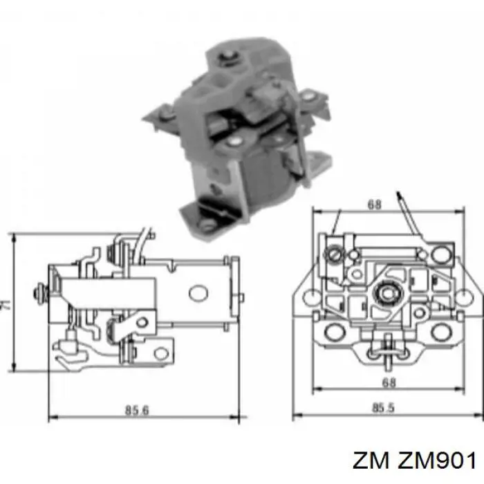 ZM901 ZM реле втягивающее стартера