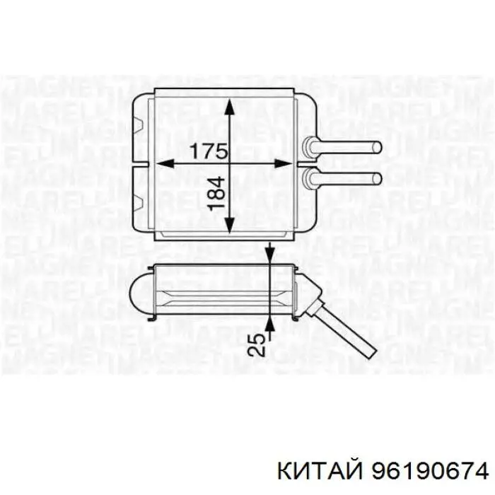 Радиатор печки 96190674 China