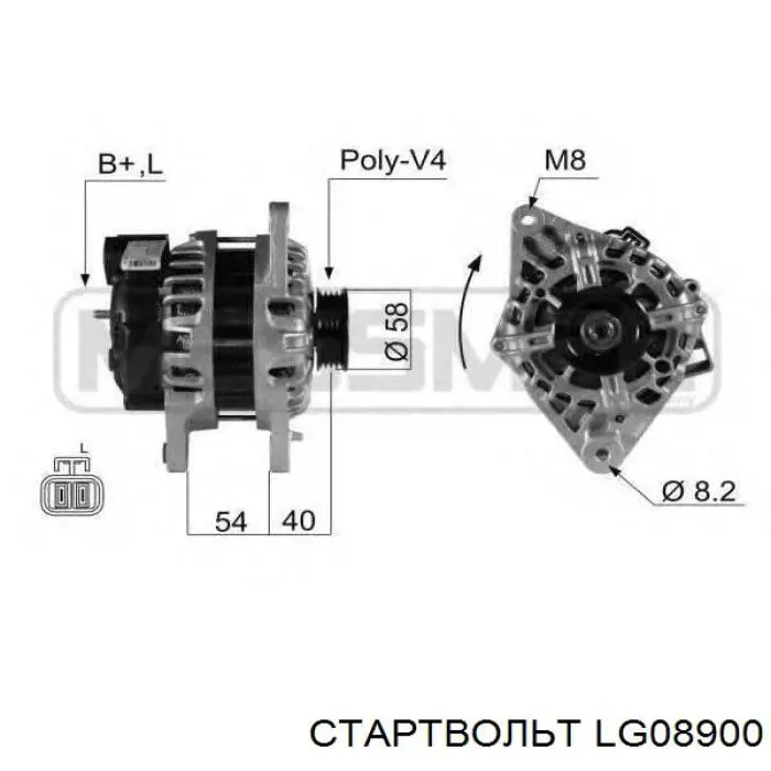 Генератор автомобиля STARTVOLT LG08900
