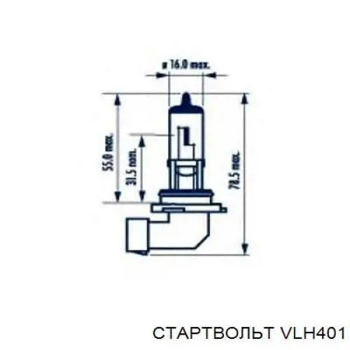 Лампочка галогенная STARTVOLT VLH401