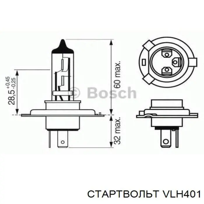 VLH401 STARTVOLT Лампочка дальнего света