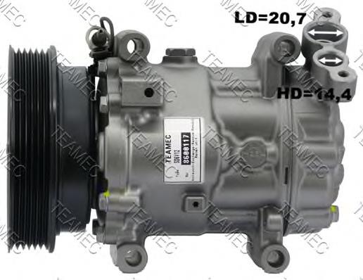 8600117 Teamec compressor de aparelho de ar condicionado