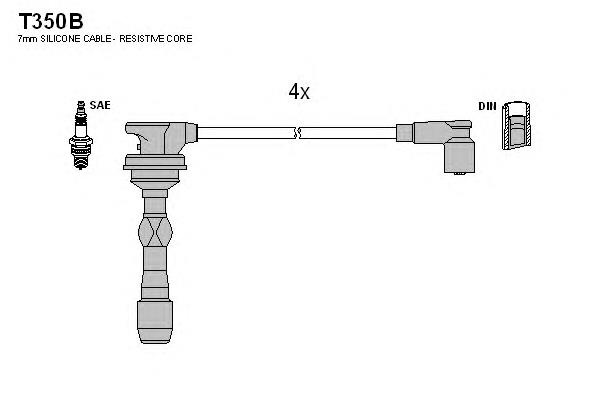 Fios de alta voltagem, kit ADG01658 Blue Print