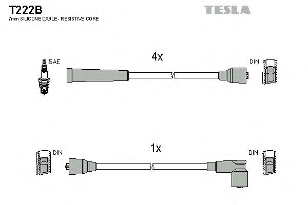 T222B Tesla высоковольтные провода