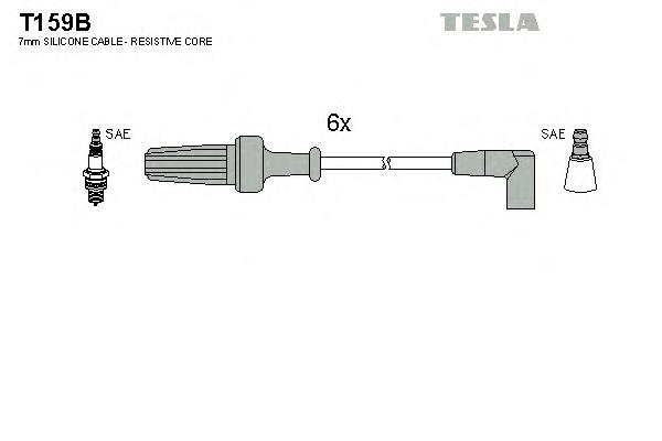 T159B Tesla fios de alta voltagem, kit