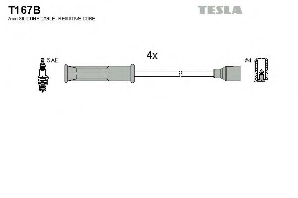 Высоковольтные провода T167B Tesla