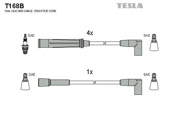 T168B Tesla fios de alta voltagem, kit