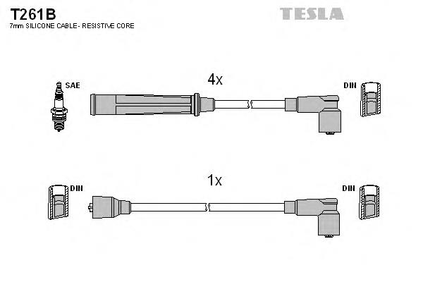 T261B Tesla fios de alta voltagem, kit