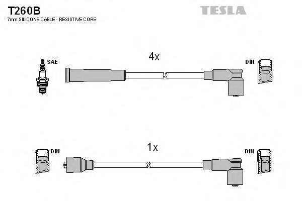 T260B Tesla высоковольтные провода