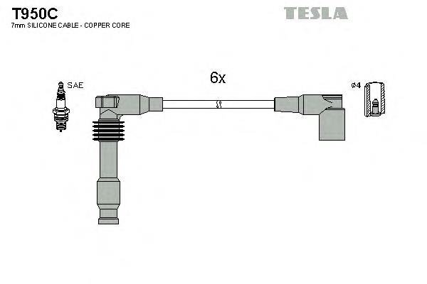 Высоковольтные провода T950C Tesla