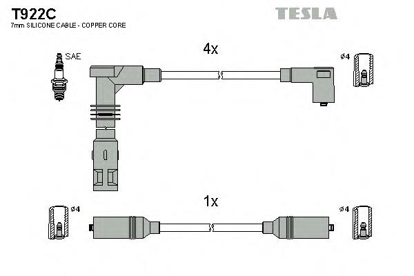 T922C Tesla высоковольтные провода