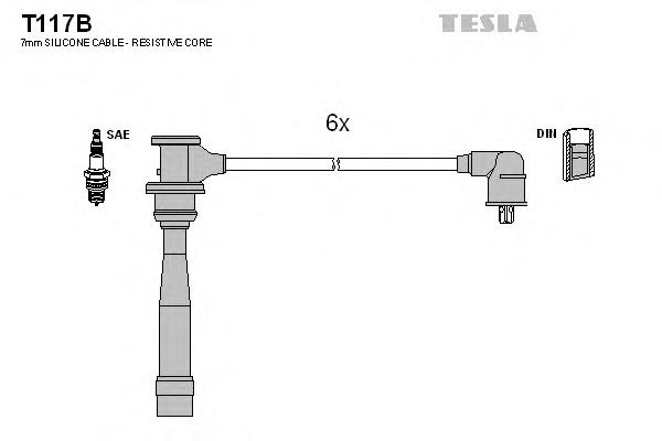 T117B Tesla fios de alta voltagem, kit