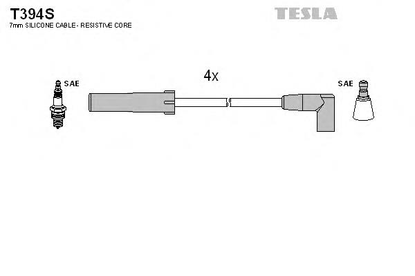 T394S Tesla fios de alta voltagem, kit
