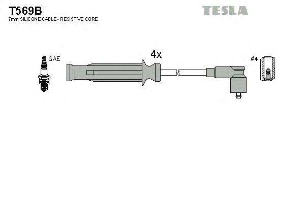 T569B Tesla Провода высоковольтные