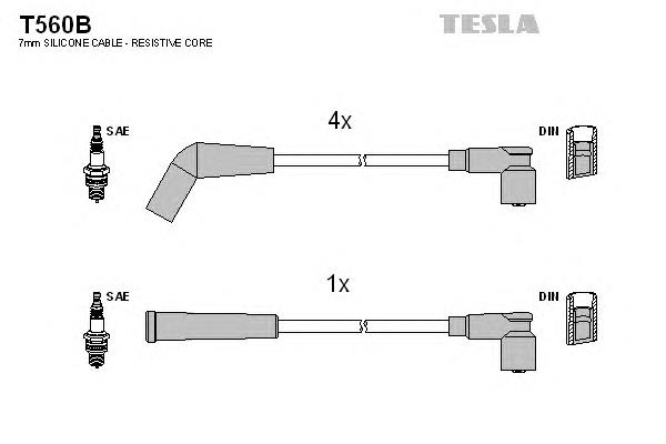T560B Tesla высоковольтные провода