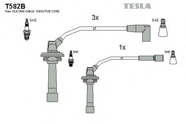 T582B Tesla высоковольтные провода