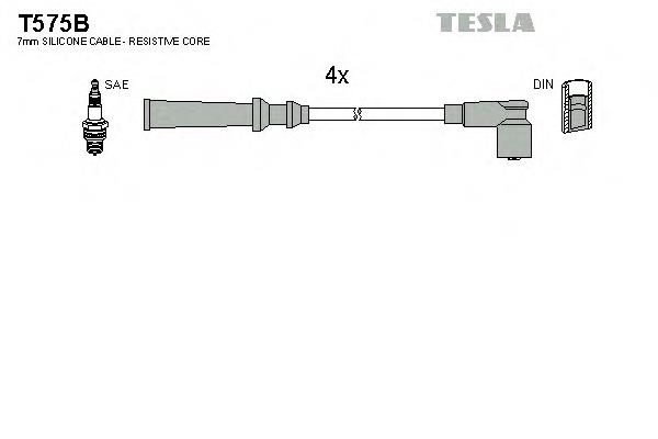 Fios de alta voltagem, kit T575B Tesla