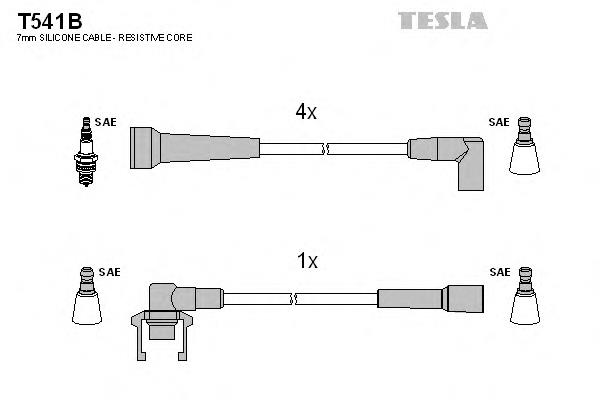 T541B Tesla fios de alta voltagem, kit