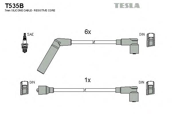 T535B Tesla высоковольтные провода