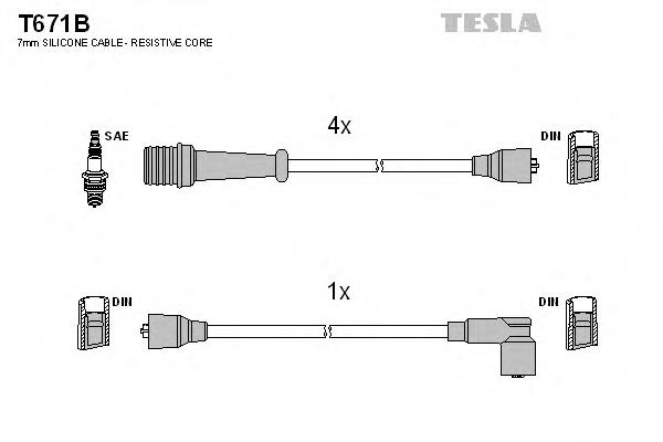 T671B Tesla высоковольтные провода