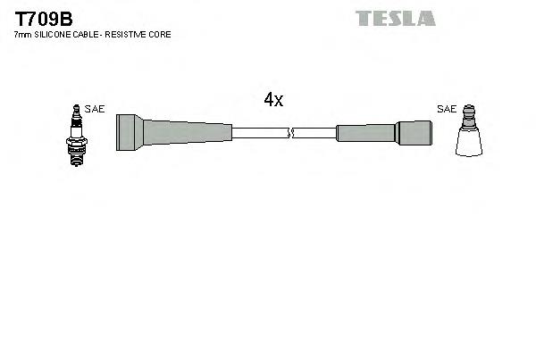 T709B Tesla fios de alta voltagem, kit