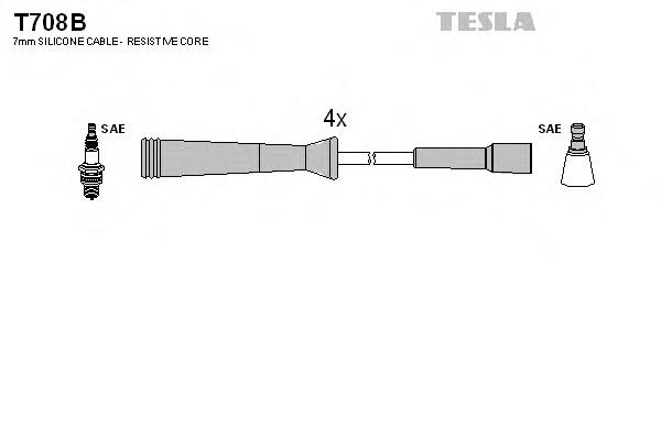 T708B Tesla fios de alta voltagem, kit