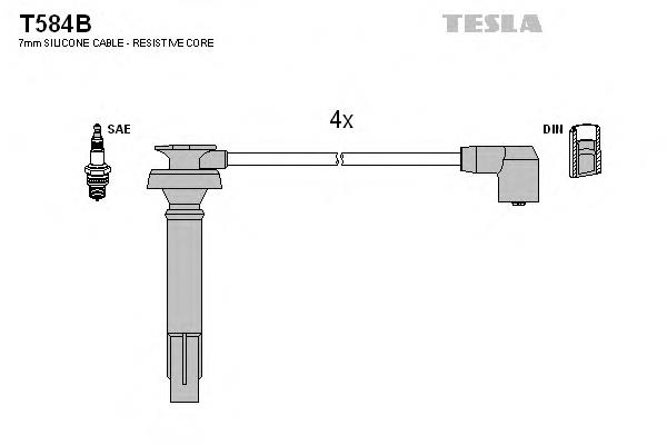 T584B Tesla Провода высоковольтные