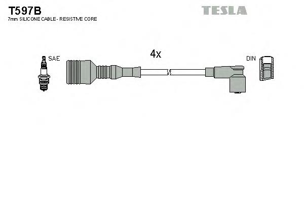 T597B Tesla высоковольтные провода