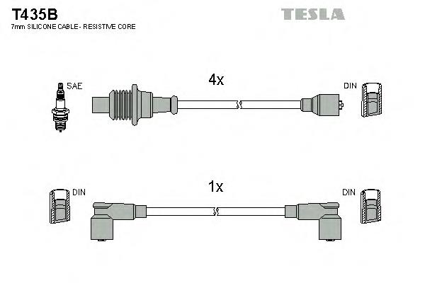 T435B Tesla высоковольтные провода