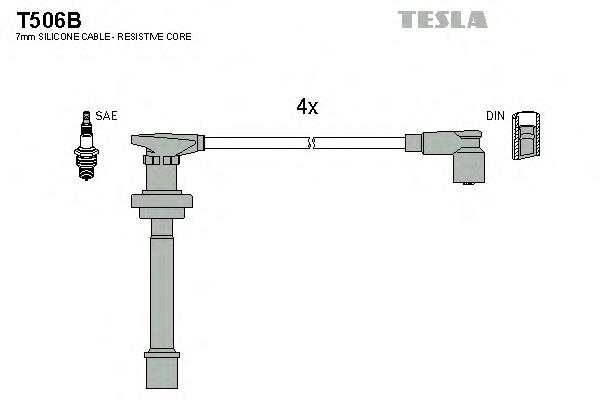 T506B Tesla Провода высоковольтные